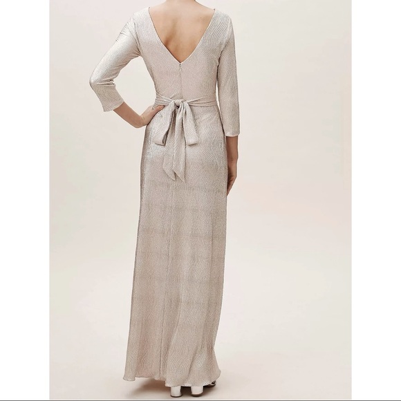 BHLDN 3/4 sleeve metallic maxi dress - Picture 7 of 7
